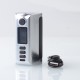 Authentic Dovpo Riva 200W TC VW Box Mod - Silver Black, 5~200W, 2 x 18650