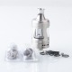 Authentic KSL Hibou MTL Tank Atomizer - Silver, 2ml, 0.6ohm / 1.2ohm / RBA Deck, 22mm Diameter