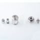 Authentic KSL Hibou MTL Tank Atomizer - Silver, 2ml, 0.6ohm / 1.2ohm / RBA Deck, 22mm Diameter