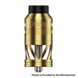 [Ships from Bonded Warehouse] Authentic Hellvape Helheim S RDTA Atomizer - Gold, 5.0ml, DL / MTL , 25mm