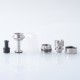 Authentic Auguse ERA S RTA Rebuildable Tank Vape Atomizer - Silver, 0.9mm / 1.1mm / 1.3mm / 1.5mm Air Pin, 16mm Diameter