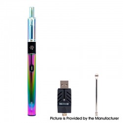 Authentic Dazzleaf EZii Mini Wax / Dab Pen Starter Kit - Rainbow, 380mAh, 0.4ohm Quartz Coil
