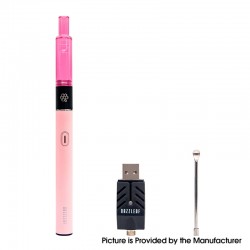 Authentic Dazzleaf EZii Mini Wax / Dab Pen Starter Kit - Pink, 380mAh, 0.4ohm Quartz Coil