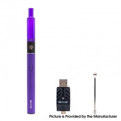 Authentic Dazzleaf EZii Mini Wax / Dab Pen Starter Kit - Purple, 380mAh, 0.4ohm Quartz Coil