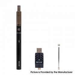 Authentic Dazzleaf EZii Mini Wax / Dab Pen Starter Kit - Black, 380mAh, 0.4ohm Quartz Coil