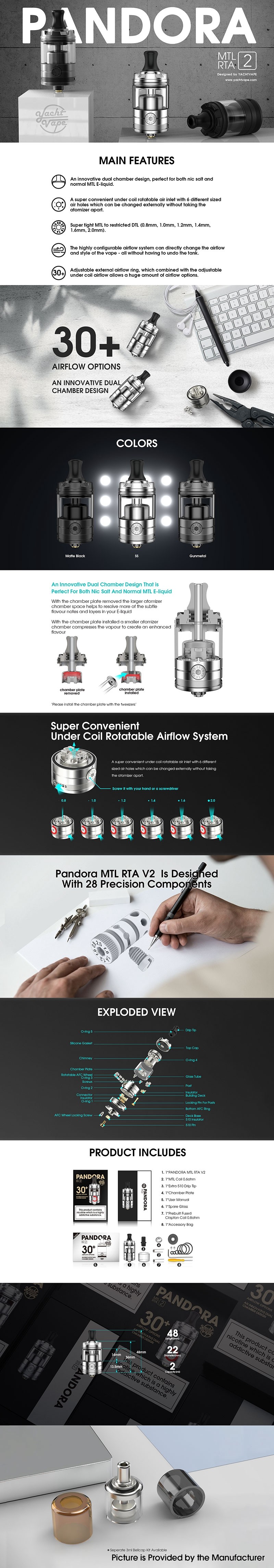 Yachtvape Pandora MTL RTA V2