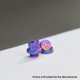 Authentic MK MODS Handmade Engraved Titanium Drip Tip + Button Set for dotMod dotAIO V1 / V2 - Rainbow, Fire Button, VV Button