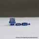 Authentic MK MODS Handmade Engraved Titanium Drip Tip + Button Set for dotMod dotAIO V1 / V2 - Blue, Fire Button, VV Button