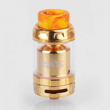 Authentic VandyVape Kensei 24 RTA Rebuildable Tank Atomizer - Gold, Stainless Steel, 4ml, 24.4mm Diameter