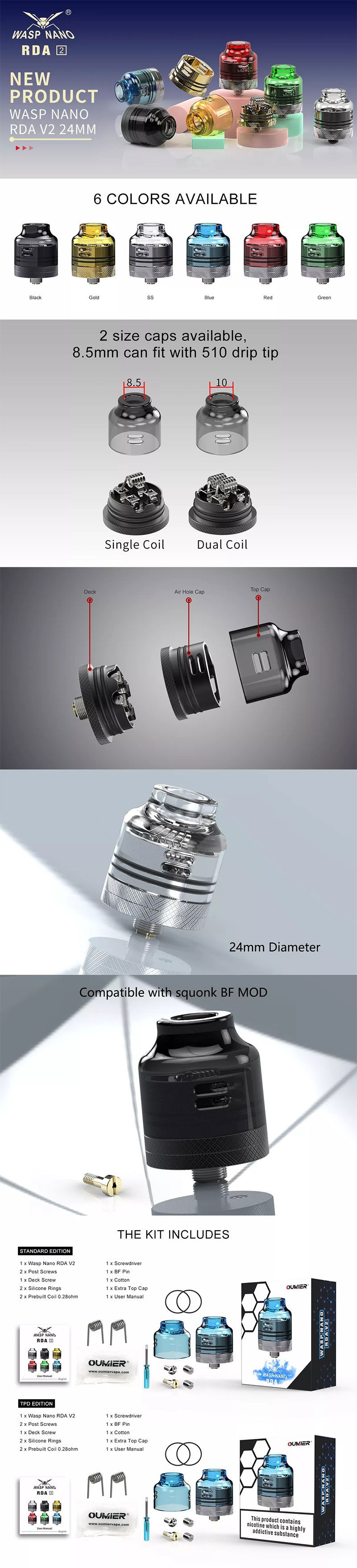 Ooumat Wasp Nano RDA V2