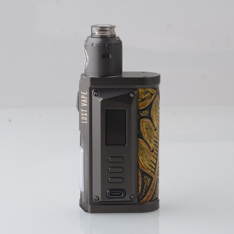 [Ships from Bonded Warehouse] Authentic LostVape Centaurus Quest 100W BF Box Mod Kit with Centaurus Solo RDA - Gunmetal Ukrian