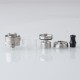 Authentic Yachtvape Pandora MTL RTA V2 Atomizer - Silver, 0.8 / 1.0 / 1.2 / 1.4 / 1.6 / 2mm, 22mm