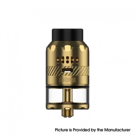 Authentic Hellvape Helheim RDTA Rebuildable Dripping Tank Atomizer - Gold, 4.5ml, with BF Pin, 25mm Diameter