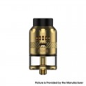 Authentic Hellvape Helheim RDTA Rebuildable Dripping Tank Atomizer - Gold, 4.5ml, with BF Pin, 25mm Diameter