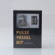 Authentic Vandy Vape Pulse Vessel Kit - Grey, 3.7ml RBA Tank + 5.0ml Pre-Built Tank Cartridge + VVC Mesh Coil