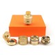 Authentic BP Mods Bushido V3 RDA Dripping Atomizer w/ BF Pin - 24K Gold Plated Edition, Stainless Steel, 22mm Diameter