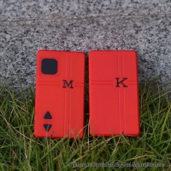 Authentic MK MODS Replacement Front + Back Cover Panel Plate for dotMod dotAIO V2 Pod - Red, Acrylic