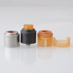 [Ships from Bonded Warehouse] Authentic Timesvape Honor RDA Atomizer - Silver + Black + Brown, SS+ PEI, BF Pin, 24mm