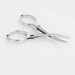 Authentic Coil Father Folding Scissors for DIY Cutting Cotton - Silver, Stainless Stee