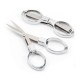 [Ships from Bonded Warehouse] Authentic Coil Father Folding Scissors for DIY Cutting Cotton - Silver, Stainless Stee