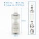 SXK Rafi Style MTL RTA Vape Atomizer - Silver, 316SS + PCTG, Air Pin 0.8 / 1.0 / 1.2 / 1.5 / 1.8 / 2.0 / 2.5 / 3.0mm, 22mm Dia