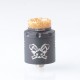 Authentic Hellvape Dead Rabbit 3 RDA Rebuildable Dripping Vape Atomizer - Matte Black, Dual Coil, with BF Pin, 24mm Diameter