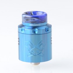 Authentic Hellvape Dead Rabbit 3 RDA Rebuildable Dripping Vape Atomizer - Blue, Dual Coil, with BF Pin, 24mm Diameter