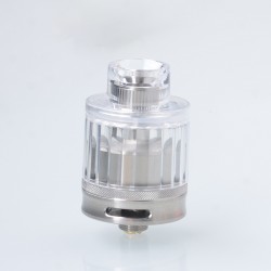 Authentic Wotofo Gear V2 RTA Rebuildable Tank Vape Atomizer - SS, 3.5ml, Stainless Steel + PCTG, 24mm Diameter