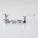 Authentic Yachtvape Pandora MTL RTA V2 Replacement Bell Cap w/ Spare Tubes - Silver