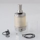 Vapor Giant VG Style MTL RTA Rebuildable Tank Atomizer - Silver, 316SS + Glass / PC, 3.3ml, 23mm Diameter