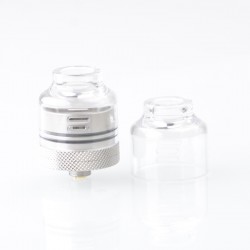 Authentic Oumier Wasp Nano RDA V2 Rebuildable Dripping Vape Atomizer - Silver, Squonk / BF Pin, 24mm Diameter
