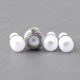 Authentic YFTK Billet Box Drip Tip Set for Billet / SXK BB Box Kit - Silver + White, Stainless Steel + POM, 3 x Spare Mouthpiece