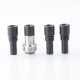 Authentic YFTK Billet Box Drip Tip Set for Billet / SXK BB Box Kit - Silver + Black, Stainless Steel + POM, 3 x Spare Mouthpiece