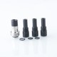 Authentic YFTK Billet Box Drip Tip Set for Billet / SXK BB Box Kit - Silver + Black, Stainless Steel + POM, 3 x Spare Mouthpiece