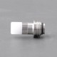 Authentic YFTK Billet Box Drip Tip Set for Billet / SXK BB Box Kit - Silver + White, Stainless Steel + POM, 3 x Spare Mouthpiece