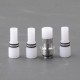 Authentic YFTK Billet Box Drip Tip Set for Billet / SXK BB Box Kit - Silver + White, Stainless Steel + POM, 3 x Spare Mouthpiece