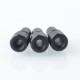 Authentic YFTK Billet Box Drip Tip Set for Billet / SXK BB Box Kit - Silver + Black, Stainless Steel + POM, 3 x Spare Mouthpiece