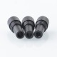 Authentic YFTK Billet Box Drip Tip Set for Billet / SXK BB Box Kit - Silver + Black, Stainless Steel + POM, 3 x Spare Mouthpiece
