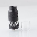 Authentic Hellvape Helheim S RDTA Rebuildable Dripping Tank Atomizer - Matte Full Black, 5.0ml, DL / MTL, 25mm Diameter