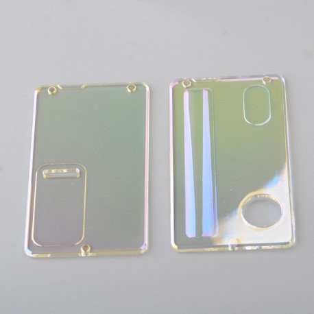 Authentic MK MODS Replacement Front + Back Cover Panel Plate for dotMod dotAIO V2 Pod - Rainbow, Acrylic