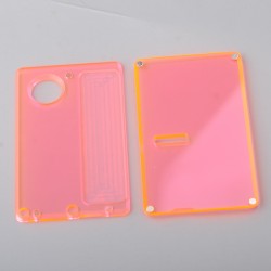 Authentic MK MODS Replacement Front + Back Cover Panel Plate for Cthulhu AIO Mod Kit - Fluorescence Red, Acrylic
