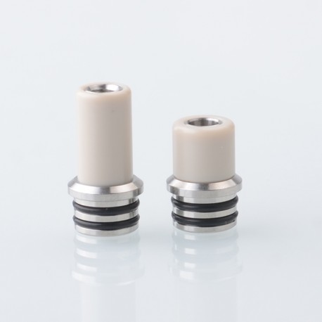 Gluee Style 510 Drip Tip Set - Brown, Stainless Steel + PEEK, DL + MTL (2 PCS)