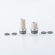 Gluee Style 510 Drip Tip Set - Brown, Stainless Steel + PEEK, DL + MTL (2 PCS)