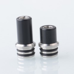 Gluee Style 510 Drip Tip Set - Black, Stainless Steel + POM, DL + MTL (2 PCS)