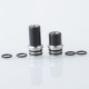 Gluee Style 510 Drip Tip Set - Black, Stainless Steel + POM, DL + MTL (2 PCS)
