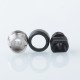 PRC Quantum Style 510 / BB Drip Tip kit for SXK BB / Billet Box Mod Kit - Silver + Black, SS Base + POM Mouthpiece