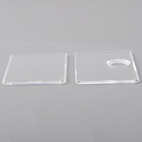 Authentic MK MODS Replacement Panels for Vandy Pulse AIO Kit - Clear, Back + Front Plates (2 PCS)