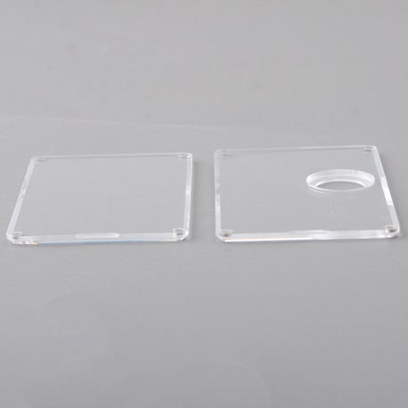 Authentic MK MODS Replacement Panels for Vandy Vape Pulse AIO Kit - Clear, Back + Front Plates (2 PCS)