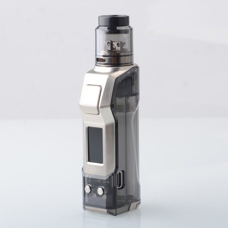 Authentic Rincoe JellyBox Mini 80W Box Mod + RDA Kit - Black Clear, 1~80W, 1 x 18650 / 20700 / 21700