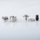 Authentic Koguovape Gamo RTA Rebuildable Tank Vape Atomizer - Silver, SS316 + Glass + POM, 3.0ml, 23mm Diameter